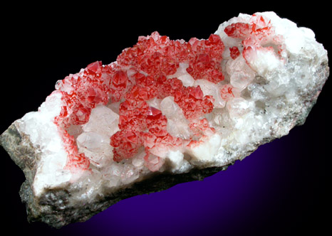 Hematite on Quartz with Calcite from Prospect Park Quarry, Prospect Park, Passaic County, New Jersey