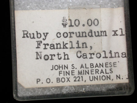 Corundum var. Ruby from Franklin, Macon County, North Carolina
