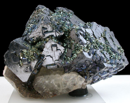 Marcasite on Galena from Picher, Ottawa County, Oklahoma