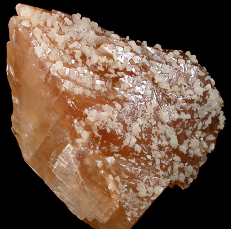 Barite on Calcite from Clay Center, Ottawa County, Ohio