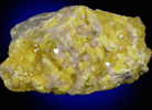 Sulfur on Aragonite from Caltanisetta, Sicily, Italy