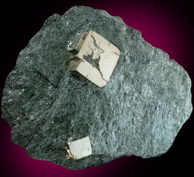 Pyrite in Chlorite schist from Chester, Windsor County, Vermont
