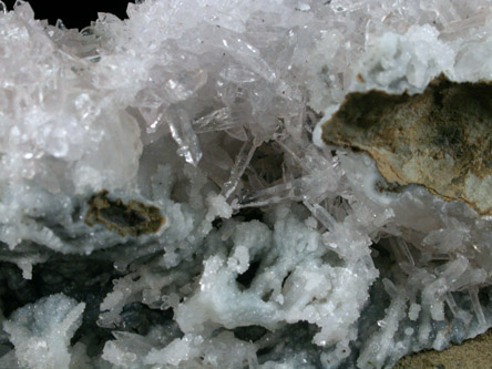 Quartz on Basalt from Lowell, Lane County, Oregon