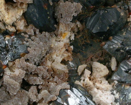 Greenockite, Sphalerite, Hemimorphite from Tri-State Lead-Zinc Mining District, near Joplin, Jasper County, Missouri