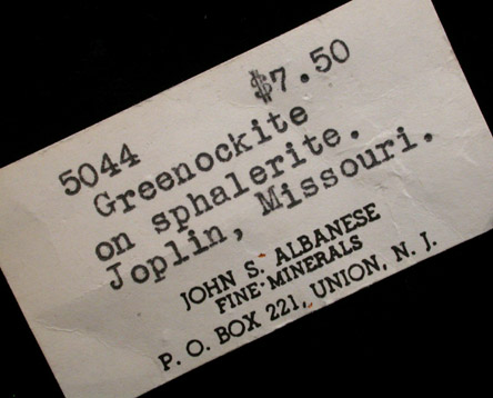 Greenockite, Sphalerite, Hemimorphite from Tri-State Lead-Zinc Mining District, near Joplin, Jasper County, Missouri