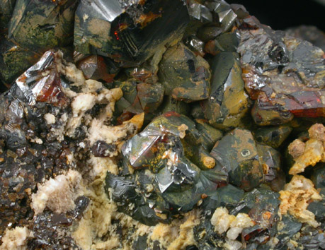Greenockite, Sphalerite, Hemimorphite from Tri-State Lead-Zinc Mining District, near Joplin, Jasper County, Missouri
