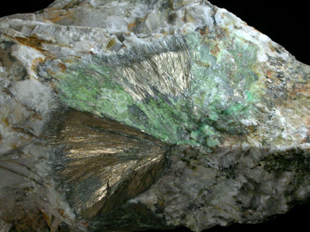 Millerite, Gaspeite, Polydymite from Pafuri, Limpopo Province (formerly Transvaal), South Africa