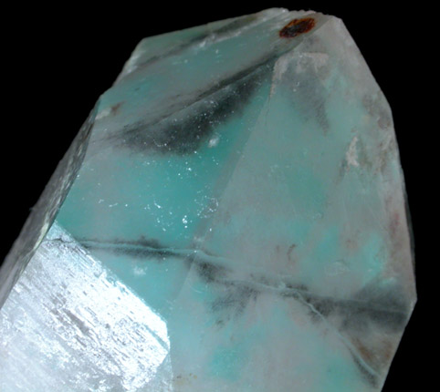 Ajoite in Quartz from Messina Mine, Limpopo Province, South Africa