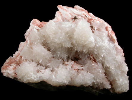 Strontianite on Barite from Oberdorf an der Laming, Bruck an der Mur, Styria, Austria