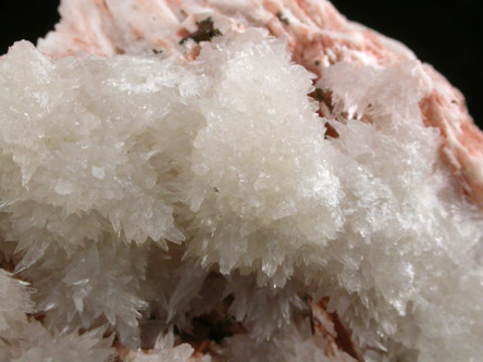 Strontianite on Barite from Oberdorf an der Laming, Bruck an der Mur, Styria, Austria