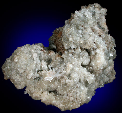 Apophyllite, Natrolite, Calcite, Stilpnomelane from Bergen Hill, Hudson County, New Jersey