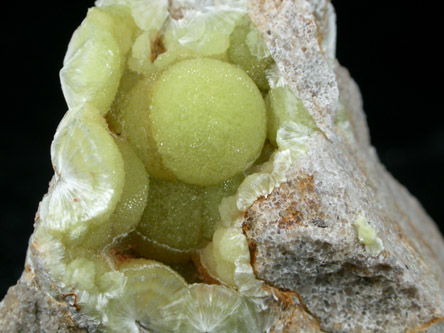 Wavellite from National Limestone Quarry, Lime Ridge, Mount Pleasant Mills, Snyder County, Pennsylvania