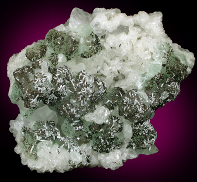 Prehnite, Datolite, Laumontite, Chlorite from Prospect Park Quarry, Prospect Park, Passaic County, New Jersey