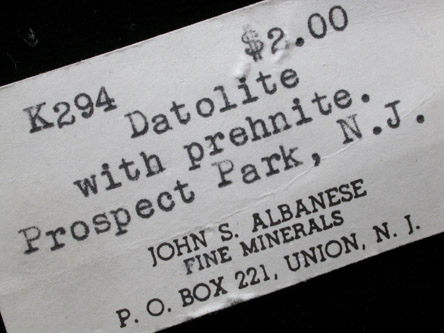 Prehnite, Datolite, Laumontite, Chlorite from Prospect Park Quarry, Prospect Park, Passaic County, New Jersey