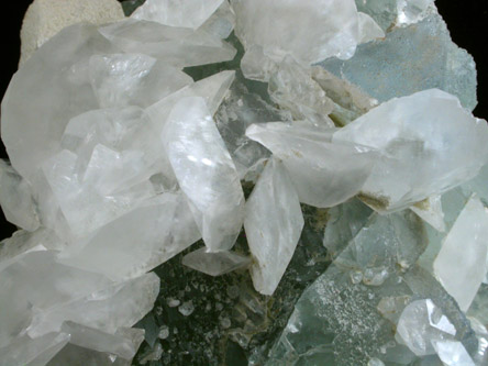 Calcite on Fluorite from Xianghualing-Xianghuapu Mines, Hunan, China