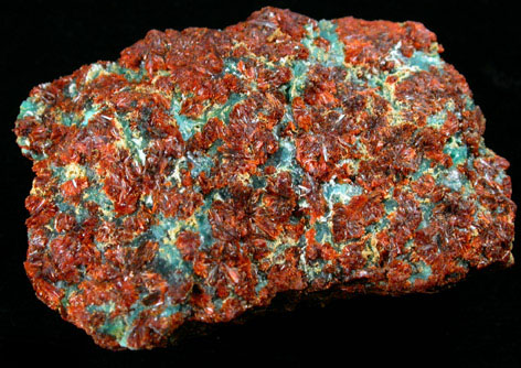 Amarantite, Chalcanthite, Jarosite from Mina Quetana, Sierra Gorda, Antofagasta, Chile