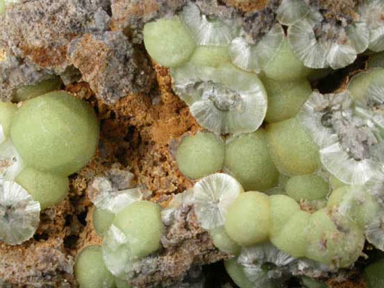 Wavellite from National Limestone Quarry, Lime Ridge, Mount Pleasant Mills, Snyder County, Pennsylvania