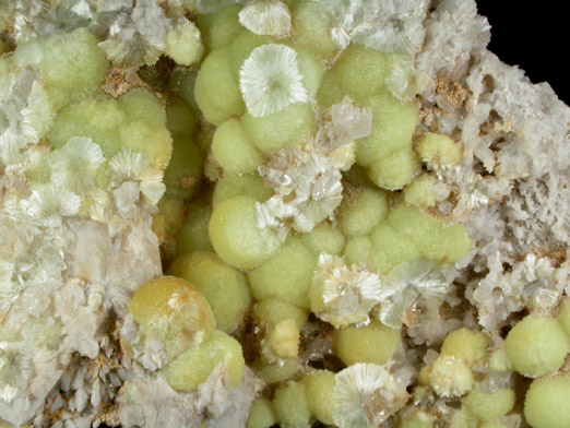 Wavellite from National Limestone Quarry, Lime Ridge, Mount Pleasant Mills, Snyder County, Pennsylvania