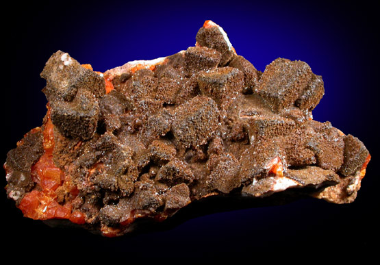 Wulfenite with Vanadinite var. Endlichite from Sierra de Los Lamentos, Chihuahua, Mexico