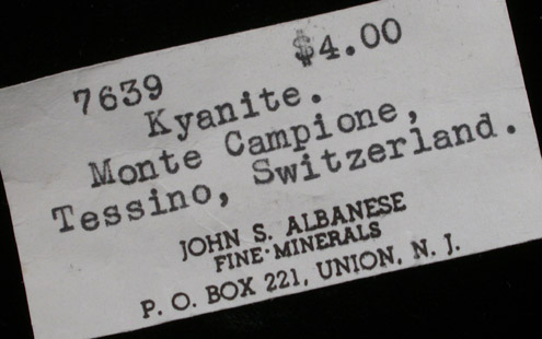 Kyanite in schist from Monte Campione, Tessino, Switzerland