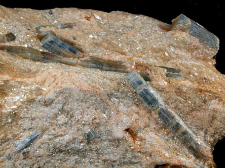 Kyanite in schist from Monte Campione, Tessino, Switzerland