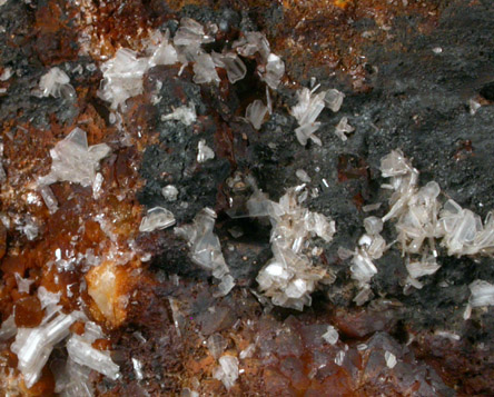 Cerussite, Galena, Quartz from Leadhills, Lanarkshire, Scotland