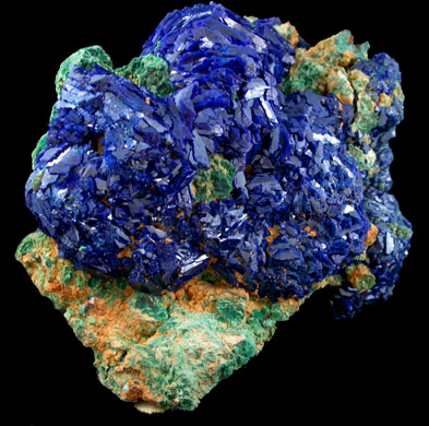 Azurite with Malachite from Bisbee, Warren District, Cochise County, Arizona