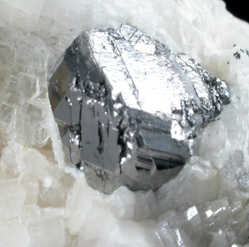 Carrollite in Calcite from Kamoye Mine, Katanga (Shaba) Province, Democratic Republic of the Congo