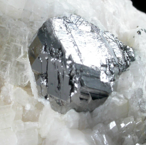 Carrollite in Calcite from Kamoya Mines, Kambove Mining District, 130 km NW of Lubumbashi, Katanga Copperbelt, Lualaba Province, Democratic Republic of the Congo