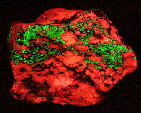 Willemite, Calcite, Franklinite from Franklin Mining District, Sussex County, New Jersey (Type Locality for Franklinite)