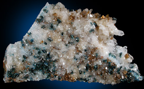 Lazulite, Siderite, Quartz from Rapid Creek, 70 km northwest of Aklavik, Yukon, Canada