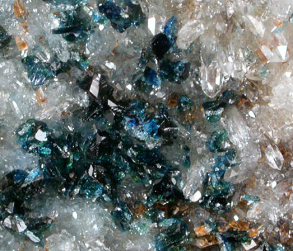 Lazulite, Siderite, Quartz from Rapid Creek, 70 km northwest of Aklavik, Yukon, Canada