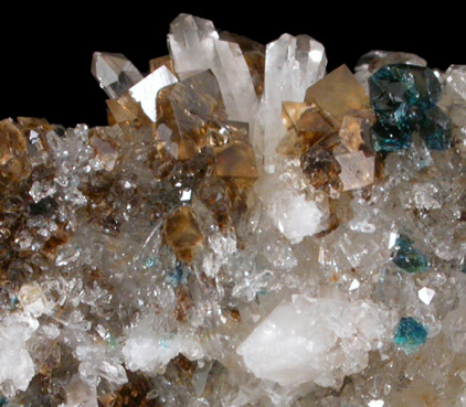 Lazulite, Siderite, Quartz from Rapid Creek, 70 km northwest of Aklavik, Yukon, Canada