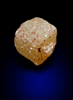 Diamond (0.91 carat yellow cubic crystal) from Mbuji-Mayi (Miba), Democratic Republic of the Congo