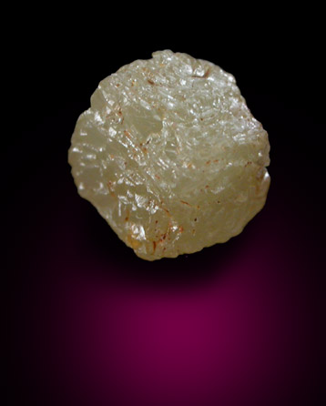 Diamond (1.11 carat yellow cubic crystal) from Mbuji-Mayi (Miba), Democratic Republic of the Congo
