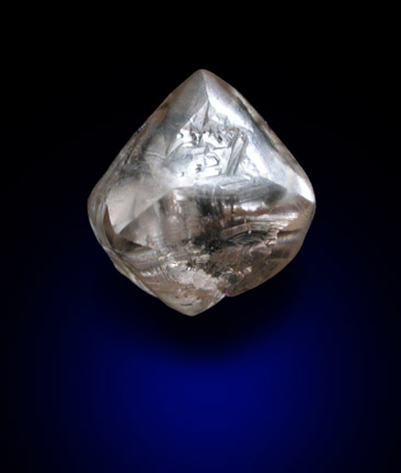 Diamond (0.84 carat gray-brown octahedral crystal) from Venetia Mine, Limpopo Province, South Africa