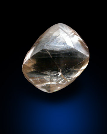 Diamond (0.71 carat brown dodecahedral crystal) from Venetia Mine, Limpopo Province, South Africa