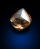Diamond (0.61 carat orange-brown dodecahedral crystal) from Oranjemund District, southern coastal Namib Desert, Namibia