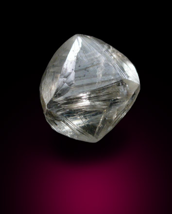 Diamond (0.62 carat pale brown octahedral crystal) from Baken Mine, Northern Province, South Africa