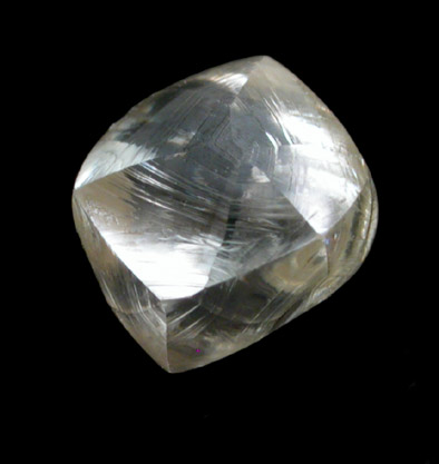 Diamond (1.25 carat yellow dodecahedral crystal) from Venetia Mine, Limpopo Province, South Africa