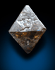 Diamond (1.91 carat gray-brown octahedral crystal) from Mirny, Republic of Sakha (Yakutia), Siberia, Russia