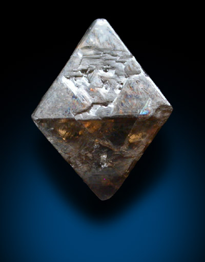 Diamond (1.91 carat gray-brown octahedral crystal) from Mirny, Republic of Sakha (Yakutia), Siberia, Russia