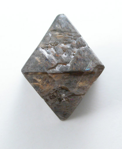 Diamond (1.91 carat gray-brown octahedral crystal) from Mirny, Republic of Sakha (Yakutia), Siberia, Russia