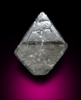 Diamond (2.34 carat gray octahedral crystal) from Mirny, Republic of Sakha (Yakutia), Siberia, Russia