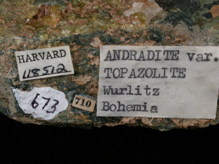 Andradite var. Topazolite Garnet from Wurlitz, Bavaria, Germany