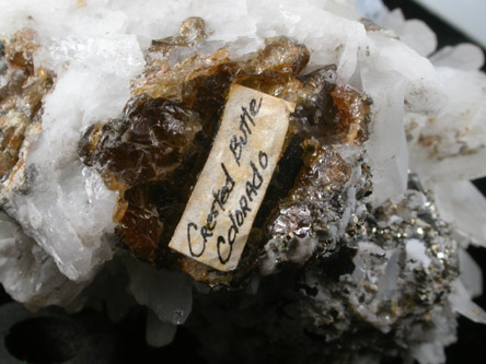 Quartz, Pyrite, Sphalerite from Crested Butte, Gunnison County, Colorado