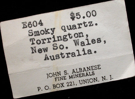 Quartz var. Smoky from Torrington, New South Wales, Australia