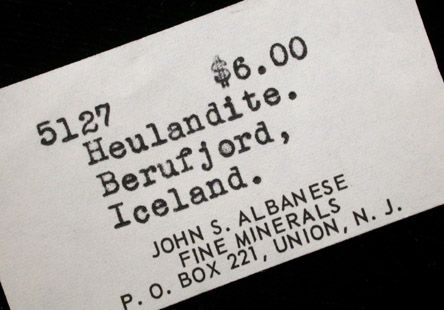 Heulandite-Ca with Quartz from BerufjrOur, Iceland