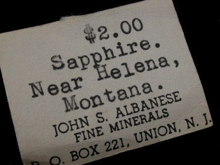 Corundum var. Sapphire from Missouri River Sapphire Deposits, near Helena, Montana