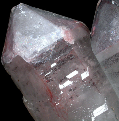 Quartz with red Hematite inclusions from Messina Mine, Limpopo Province, South Africa